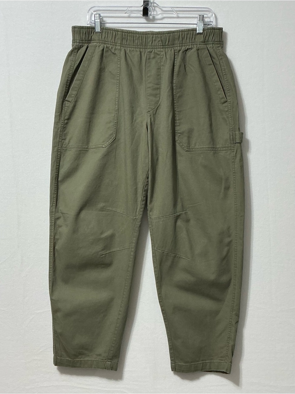 Old Navy Women’s Large Olive Utility Pull-On Pants Relaxed Tapered - Picture 3 of 7